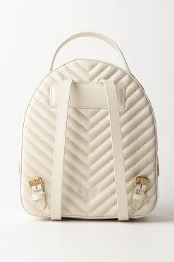 Pinko Zaino Love Click Trapuntato ChevronBIANCO SETA-ANTIQUE GOLD