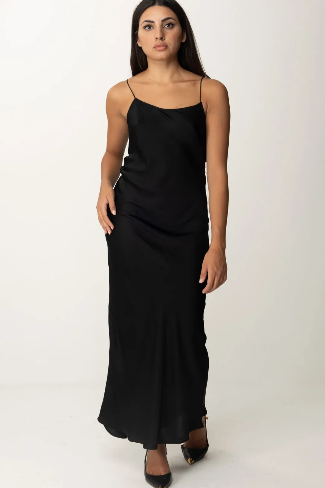 Replay Abito Lungo In SatinBLACK