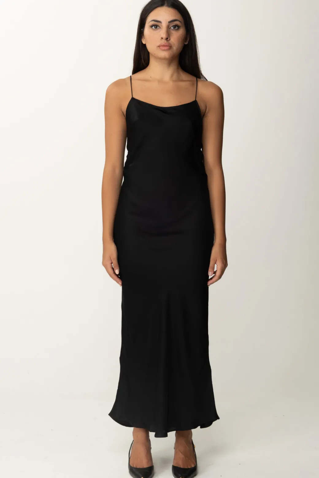 Replay Abito Lungo In SatinBLACK