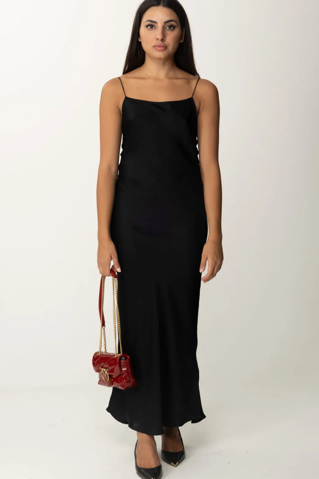 Replay Abito Lungo In SatinBLACK