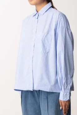 Replay Camicia Comfort Fit a RigheWHITE/BLUE