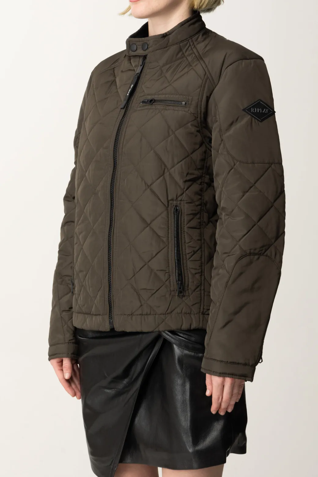 Replay Giubbotto TrapuntatoDARK OLIVE