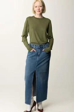 Replay Gonna Midi In Jeans con Spacco FrontaleMEDIUM BLUE