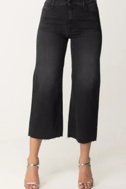 Replay Jeans Crop Wide LegBLACK