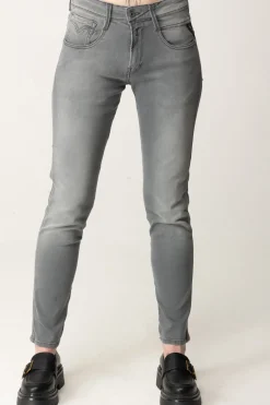 Replay Jeans Skinny con Etichetta LogoMEDIUM GREY