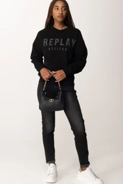 Replay Jeans Skinny con Etichetta LogoDARK GREY