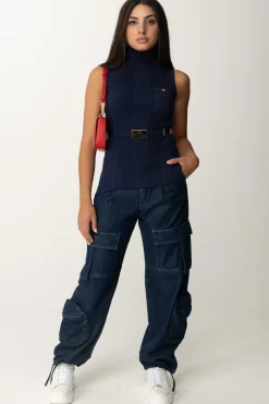 Replay Pantaloni Cargo In JeansDARK BLUE