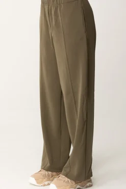 Replay Pantaloni Larghi a Vita AltaMUD GREEN