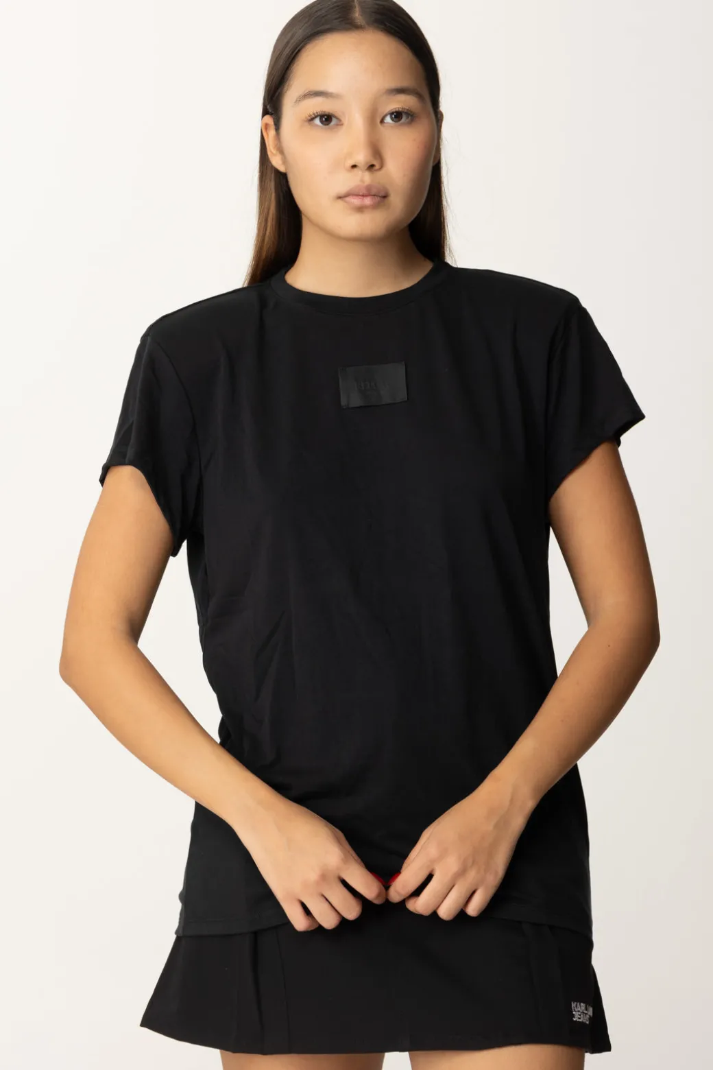 Replay T-shirt Girocollo con Etichetta LogoBLACK