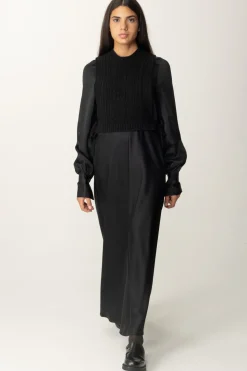 Semicouture Abito Mirian con GiletNERO