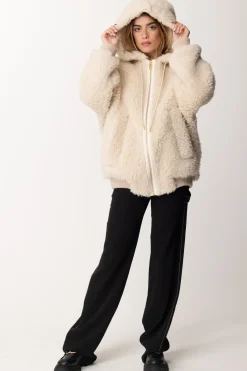 Semicouture Bomber In Eco-pellicciaCORAL SAND