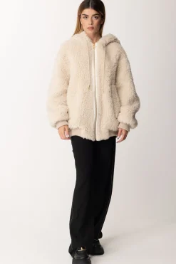 Semicouture Bomber In Eco-pellicciaCORAL SAND