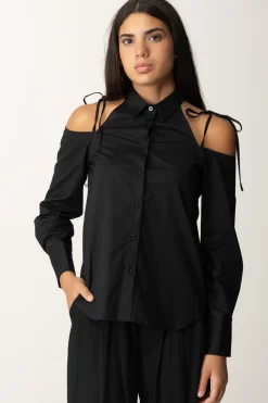 Semicouture Camicia Stella con Cut-outNERO