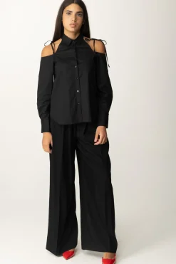 Semicouture Camicia Stella con Cut-outNERO