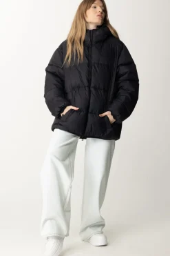 Semicouture Piumino Collo Alto con CappuccioNERO