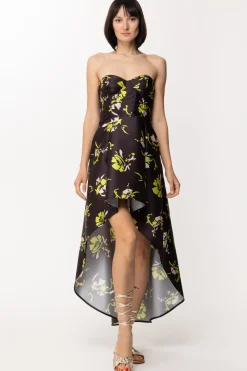Simona Corsellini Abito con Corpetto e Stampa FloralNERO