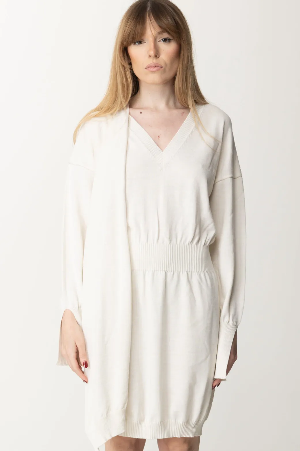 Simona Corsellini Abito In Maglia con FusciaccaWHITE