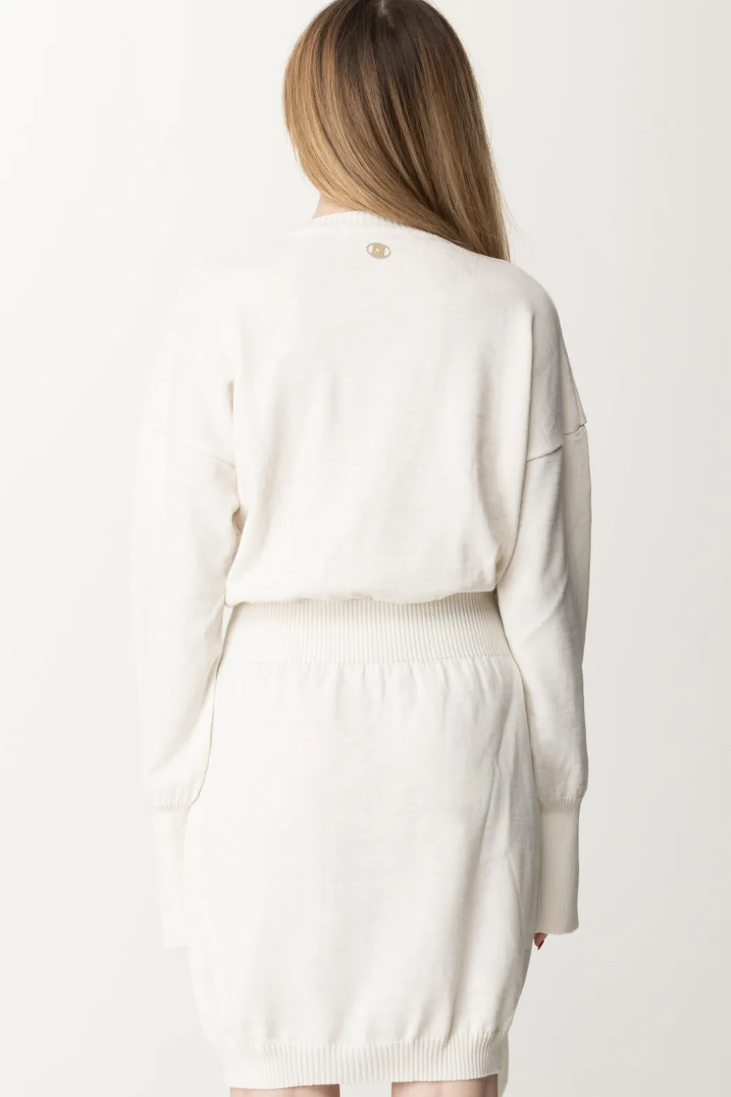 Simona Corsellini Abito In Maglia con FusciaccaWHITE