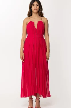 Simona Corsellini Abito Plissettato con GioielloFUCSIA