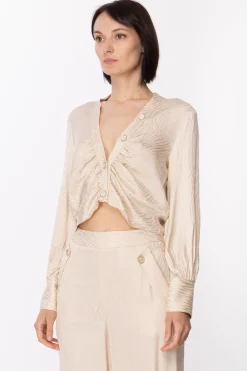 Simona Corsellini Blusa In Raso Effetto AnimalierGINGER