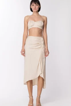 Simona Corsellini Gonna Longuette con ArricciatureGINGER