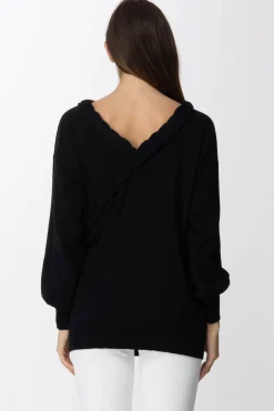 Simona Corsellini Maglia con Dettagli IntrecciatiNERO