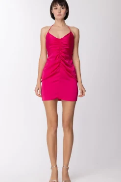 Simona Corsellini Mini Abito con ArricciatureFUXIA