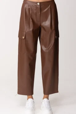 Simona Corsellini Pantaloni Wide Leg con Tasche e ZipTOFFEE