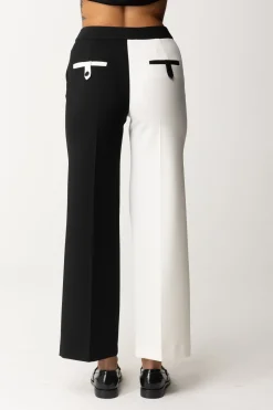 Simona Corsellini Pantaloni Bicolore Wide-legNERO/WHITE CLOUD