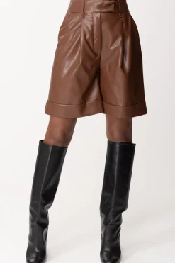 Simona Corsellini Shorts In PelleTOFFEE
