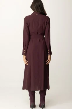 Twin-set Abito Chemisier con CinturaPLUM WINE