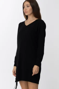 Twin-set Abito In Maglia con FrangeNERO