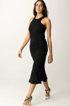 Twin-set Abito Longuette con Scollo All'americanaNERO