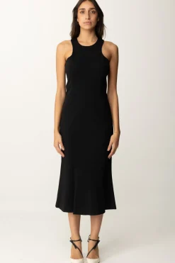 Twin-set Abito Longuette con Scollo All'americanaNERO