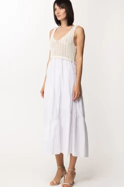 Twin-set Abito Longuette con Top In MagliaNEVE