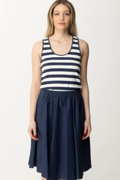 Twin-set Abito Longuette In Maglia e PopelineBIC.BLACKOUT/RIGA BLACKOUT STA