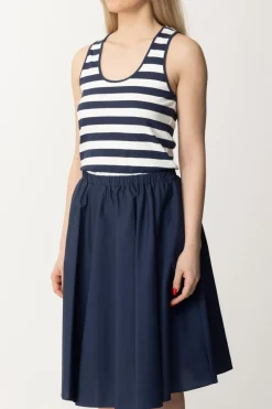 Twin-set Abito Longuette In Maglia e PopelineBIC.BLACKOUT/RIGA BLACKOUT STA