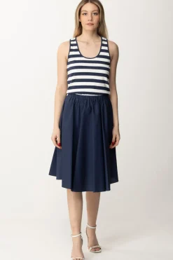 Twin-set Abito Longuette In Maglia e PopelineBIC.BLACKOUT/RIGA BLACKOUT STA