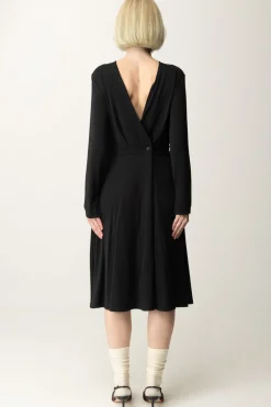 Twin-set Abito Longuette In Jersey CrêpeNERO