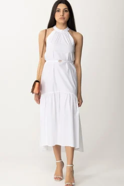 Twin-set Abito Lungo Asimmetrico In CotoneBIANCO OTTICO