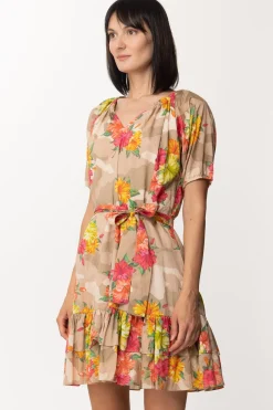 Twin-set Abito Mini a Fiori con StampaST.HIBISCUS MULTICOLOR