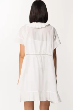 Twin-set Abito Mini con Sangallo e VolantICE