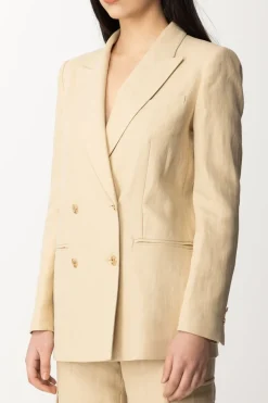 Twin-set Blazer In Lino e CotoneALMOND MILK