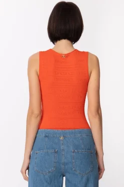 Twin-set Body In Maglia TraforataORANGE SUN