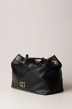 Twin-set Borsa a Secchiello Morbida con LogoNERO