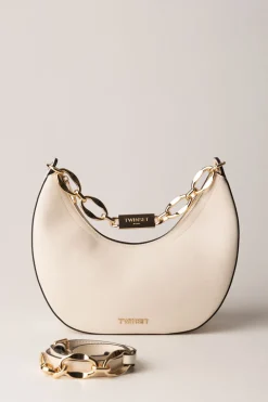 Twin-set Borsa a Tracolla ‘miss Twinset’ con Catena LogoWHITE CREAM
