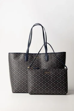 Twin-set Borsa Shopper con Stampa Floral TOVAL T FLOWERS MID BLUE