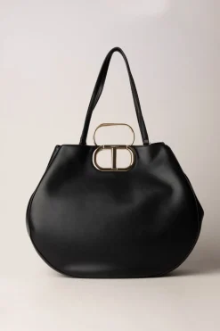 Twin-set Borsa Shopper “lila” con Manico LogatoNERO