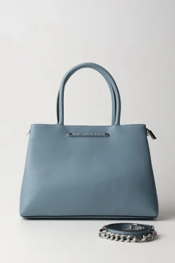 Twin-set Borsa Tote Media con Logo LetteringBLUE TEAR