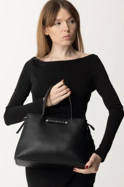 Twin-set Borsa Tote Media con Logo LetteringNERO